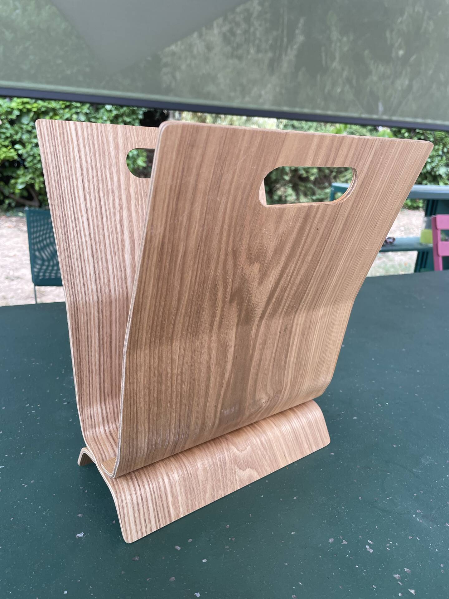 Vintage Scandinavian design magazine rack
