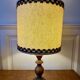 Large lamp with a turned wooden base