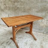 Antique bistro table beech side table or work table