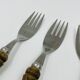 Vintage cutlery set 22 pieces wooden style handles