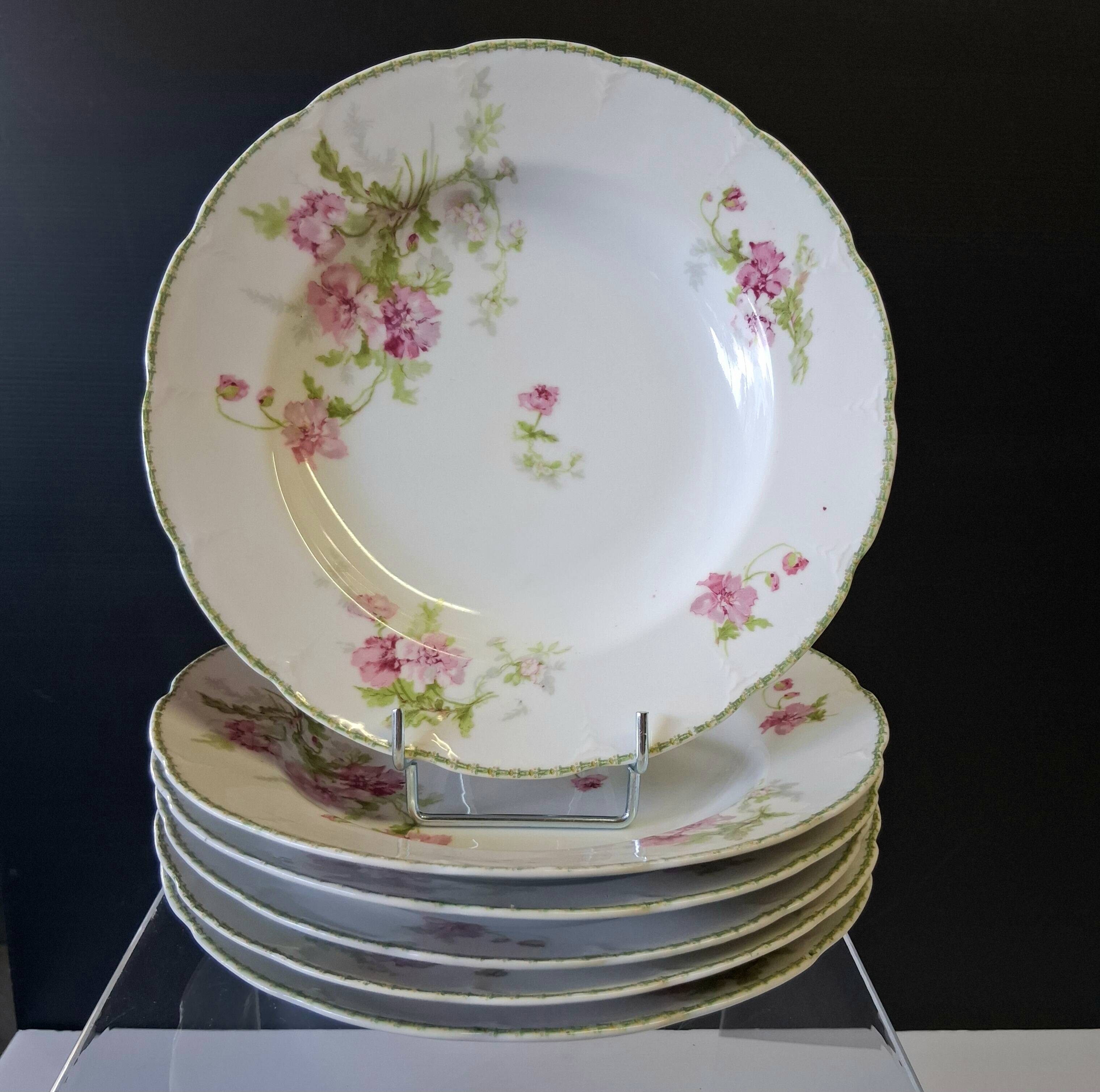 6 deep plates in Limoges porcelain in very good condition.