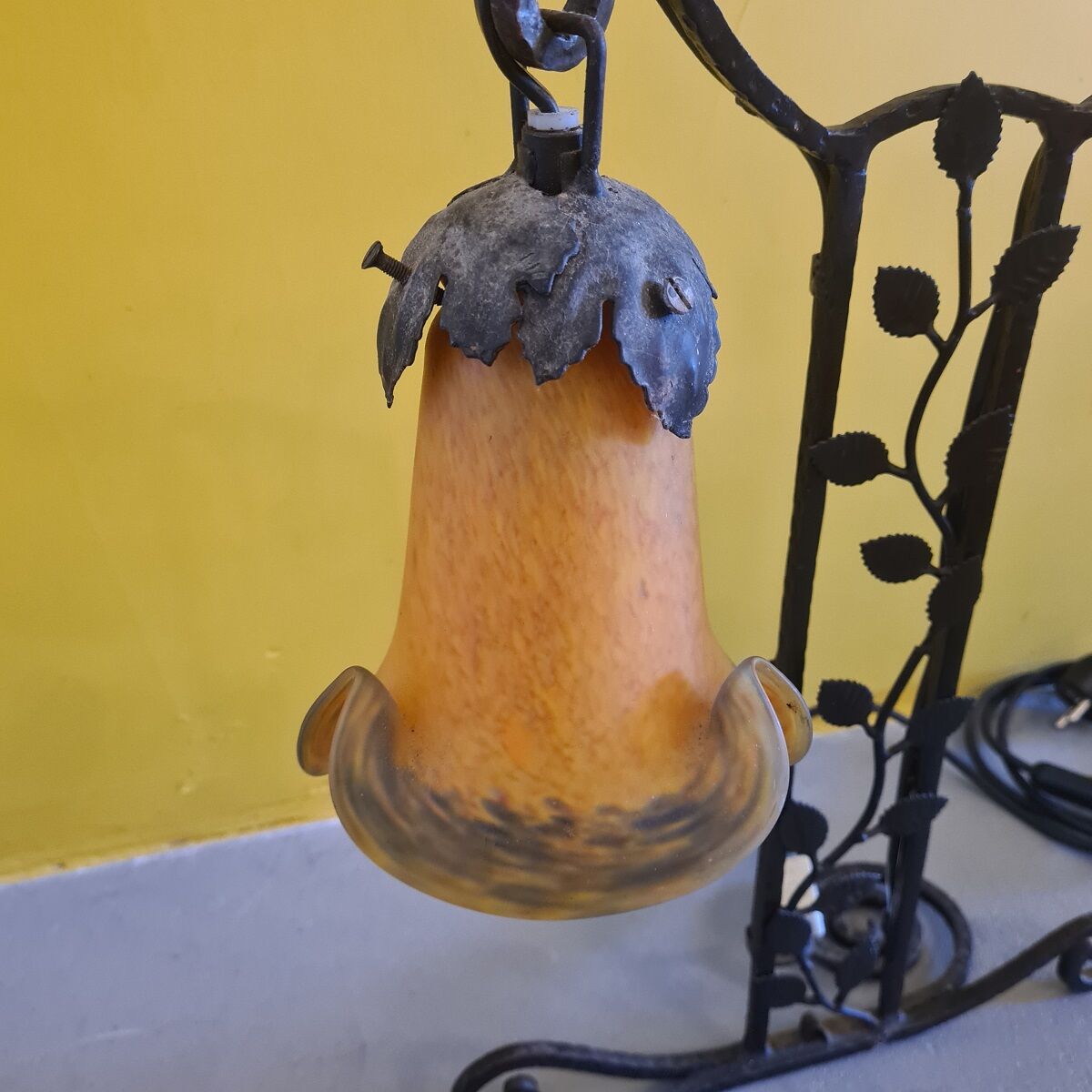 French Art Deco Style Table Lamp, from the 2nd half of the 20th century.