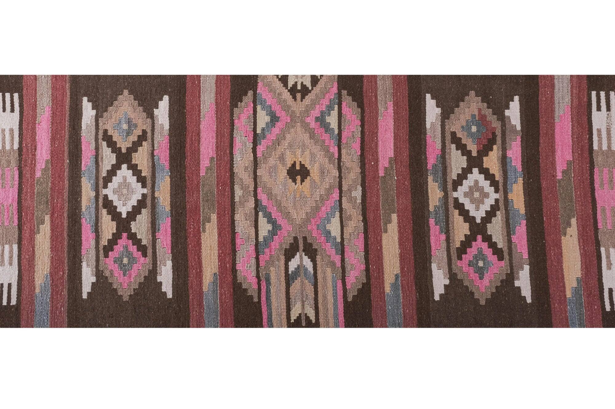 Vintage Turkish hallway rug 75x625 cm