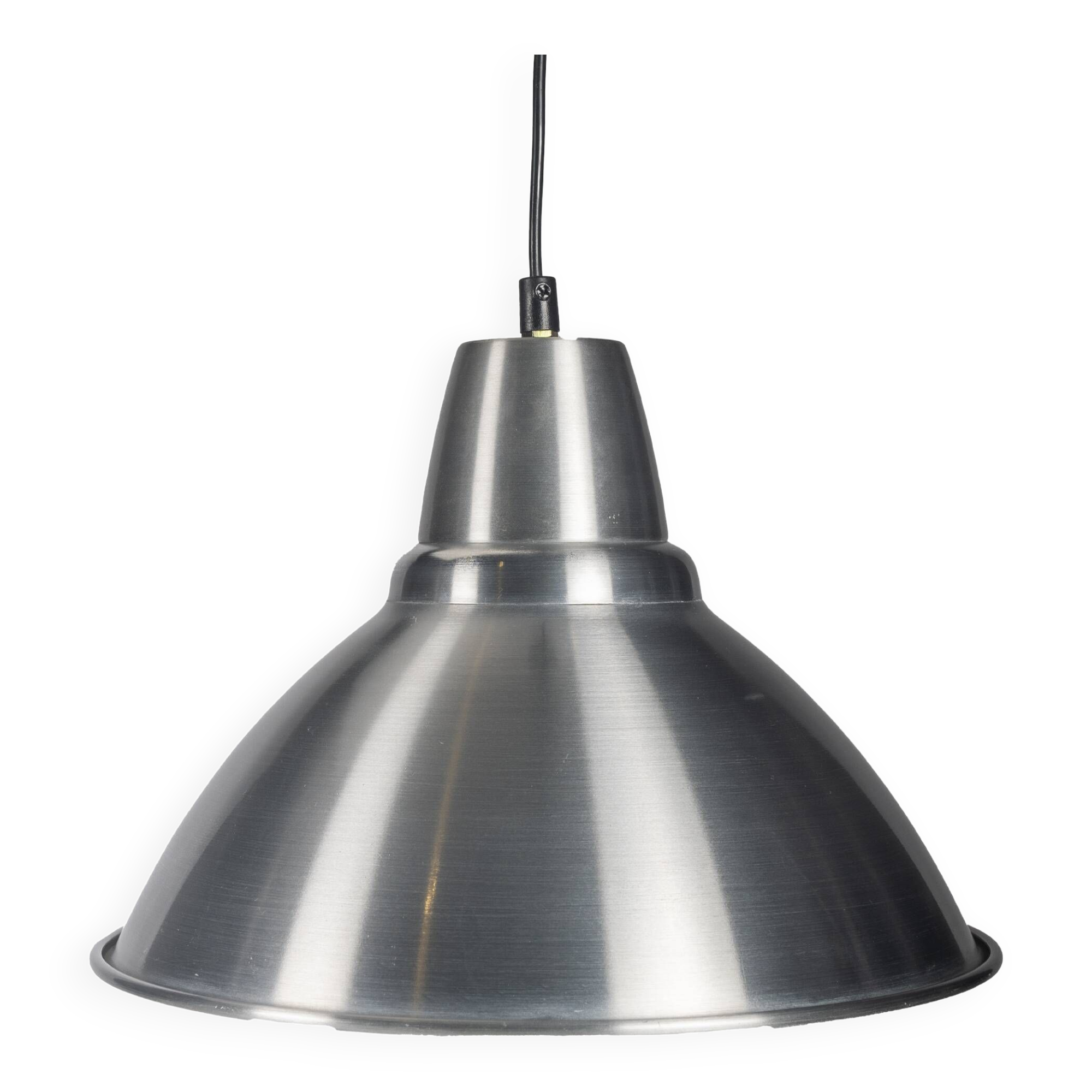 Industrial brushed aluminium lamp