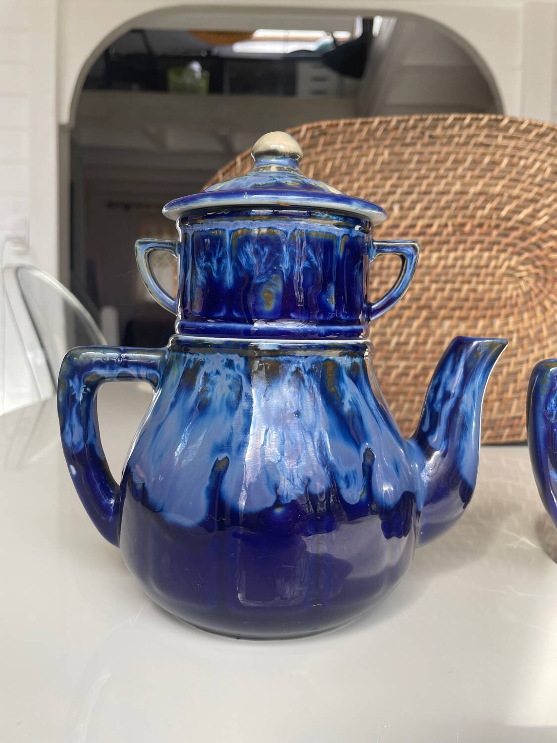 Old enameled coffee pot