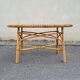 Table basse en rotin années 50