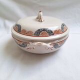 HBCM Pauline model orange and black soup tureen