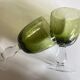Set de 6 verres 1970 en verre bullé vert