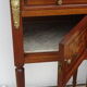 Mahogany bedside, marble incarnate of turquin, late nineteenth century