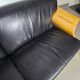 Harvink Mazurka Black Leather Sofa 1980s