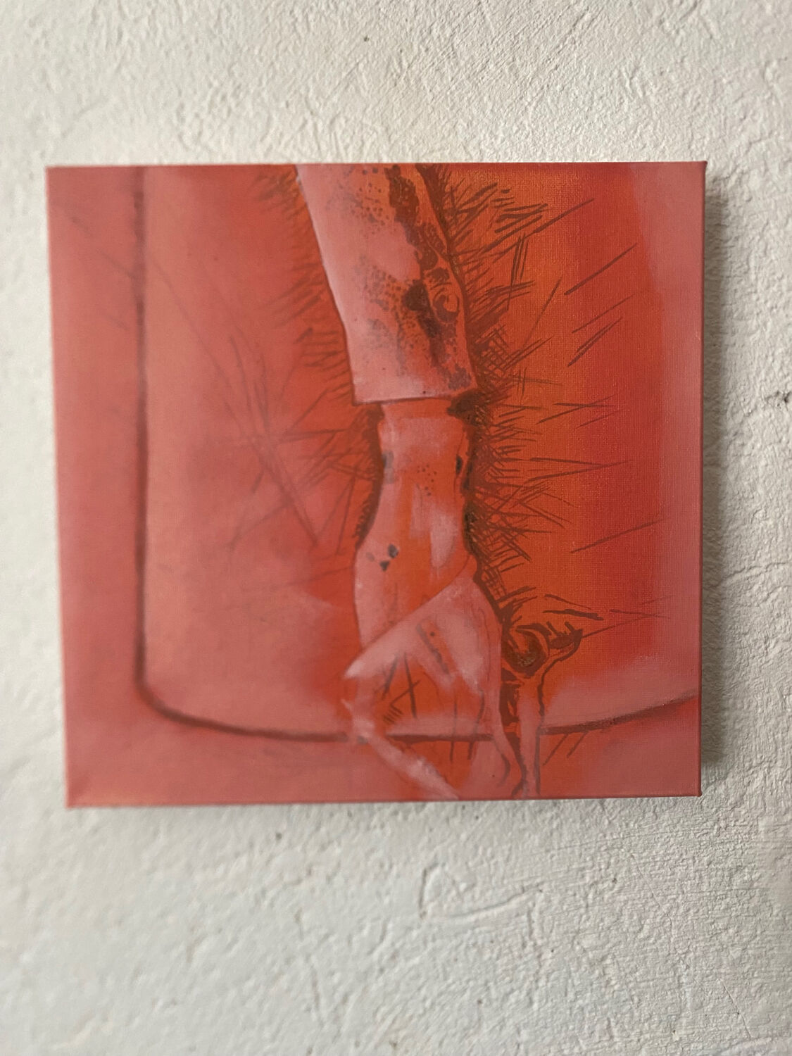 Poulpe huile sur toile