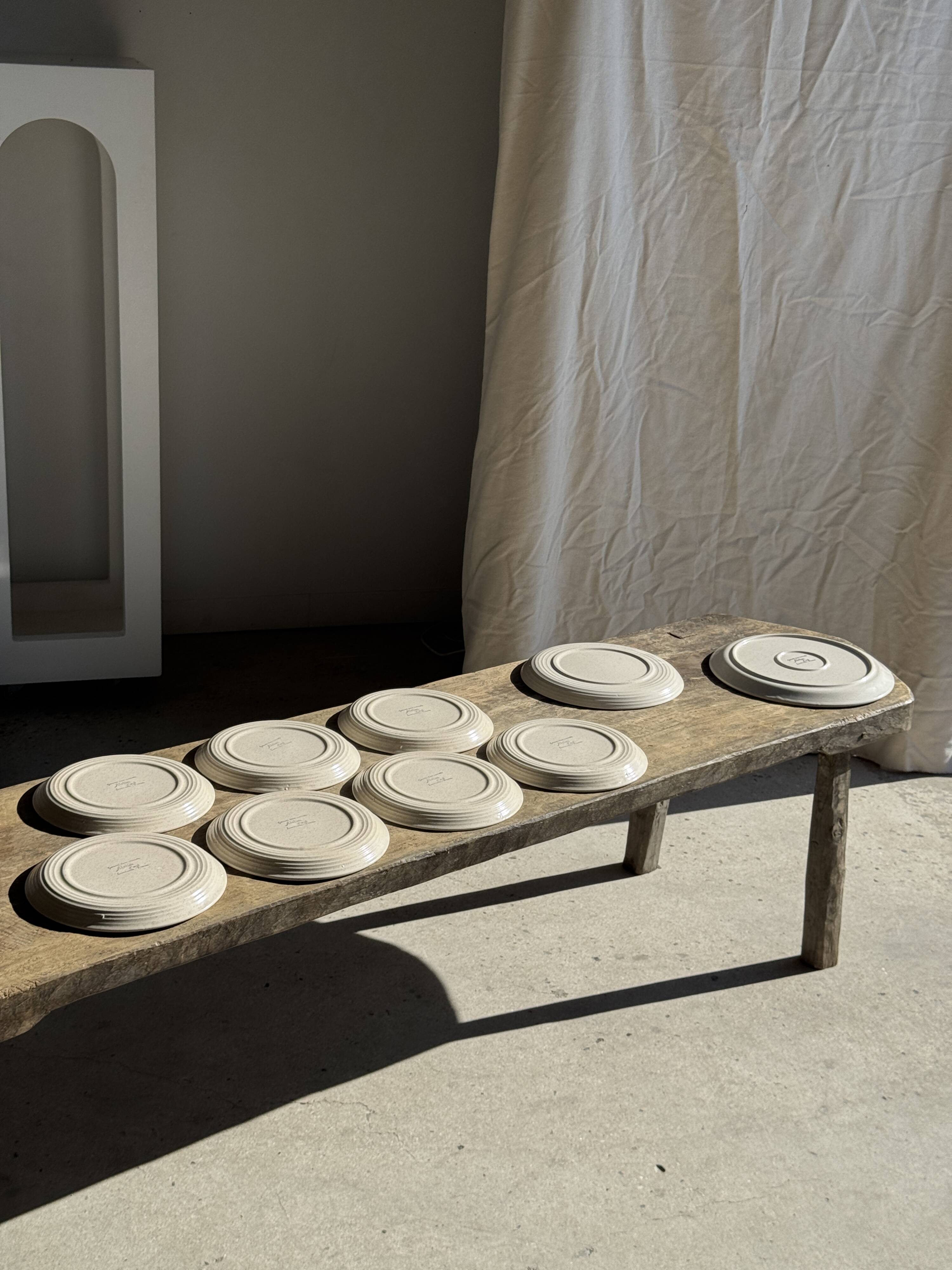 Lunéville table service Art Workshop 8 plates and 2 serving dishes