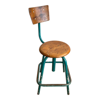 Swivel workshop high chair, vintage