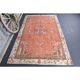 Vintage Turkish Oushak Handmade Wool Cotton Red Area Rug 191x311