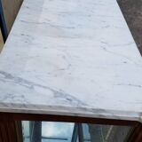 Showcase on marble