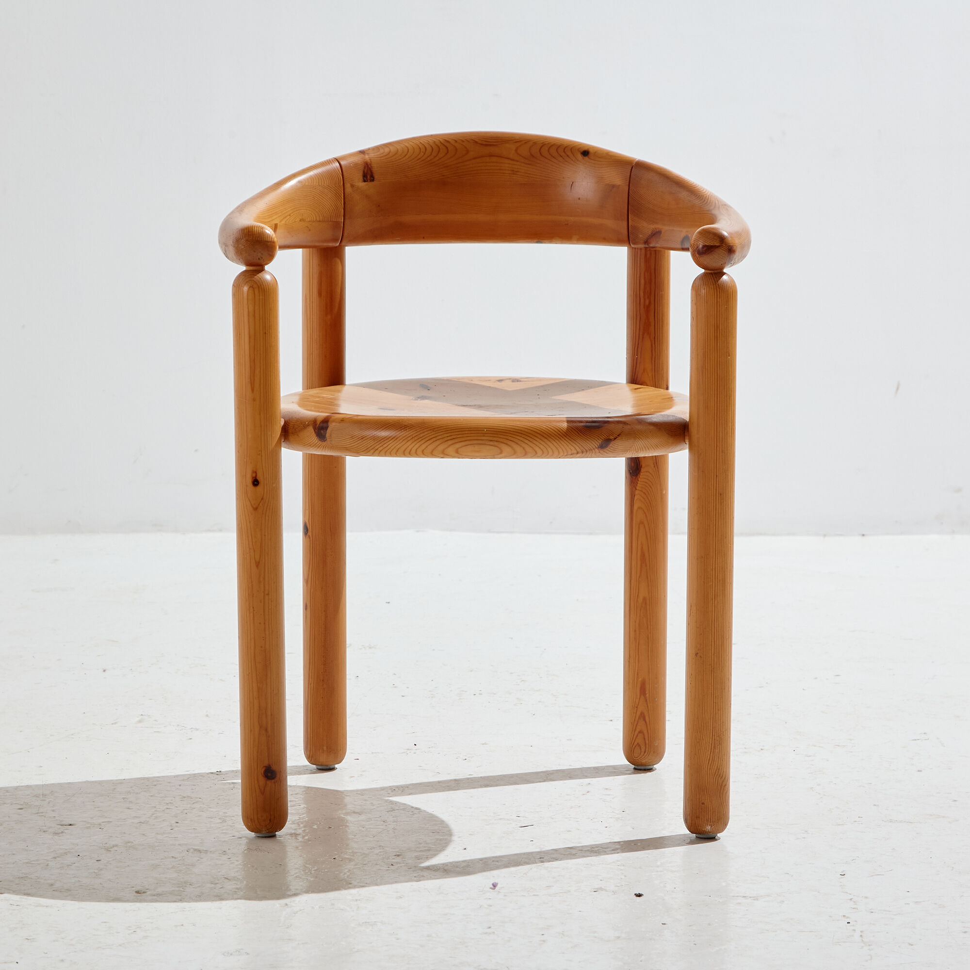 Pinewood dining set by rainer daumiller for hanex, set of 7