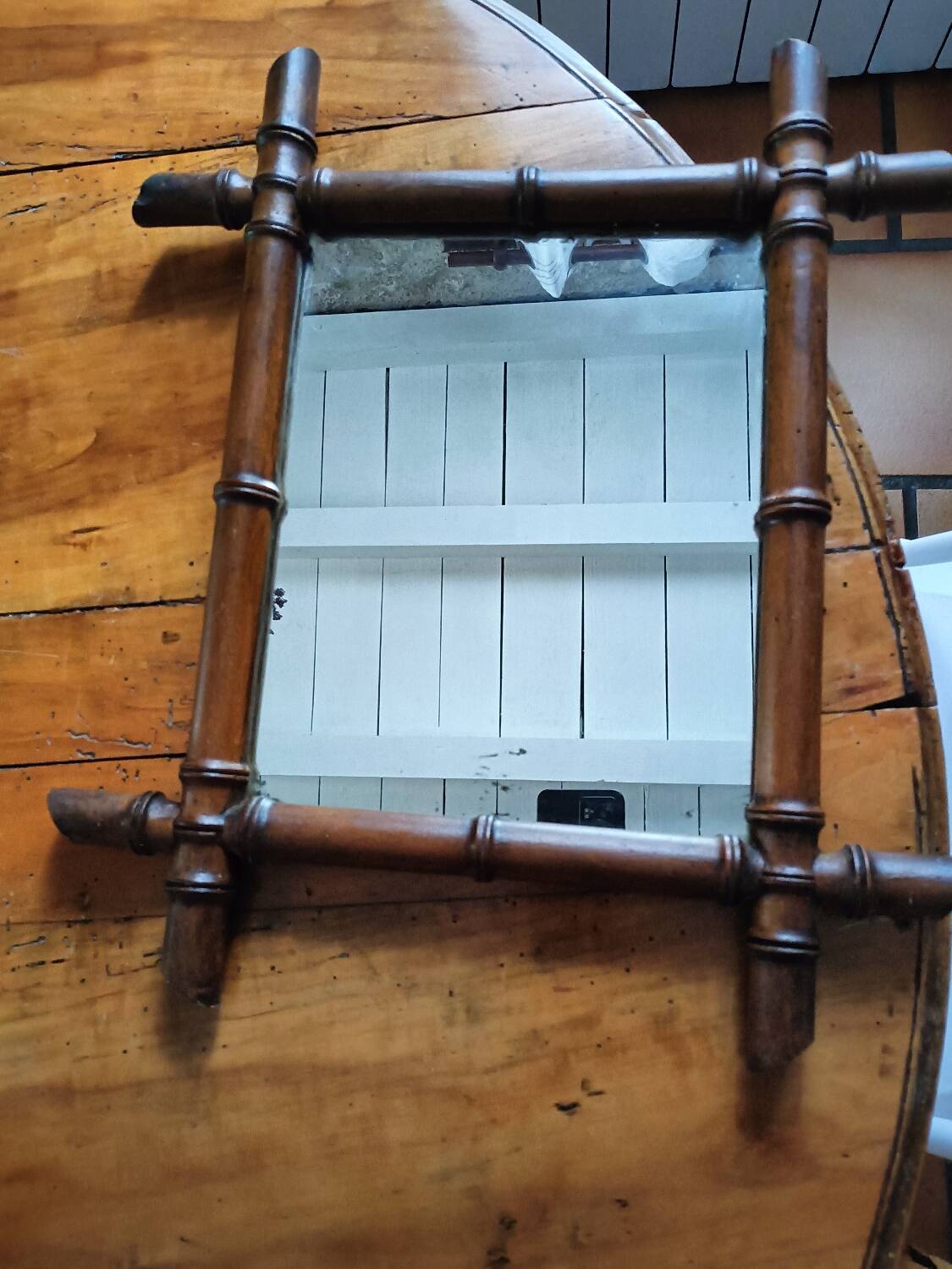 Vintage bamboo style mirror