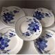 Longchamp earthenware dessert plate set with floral design