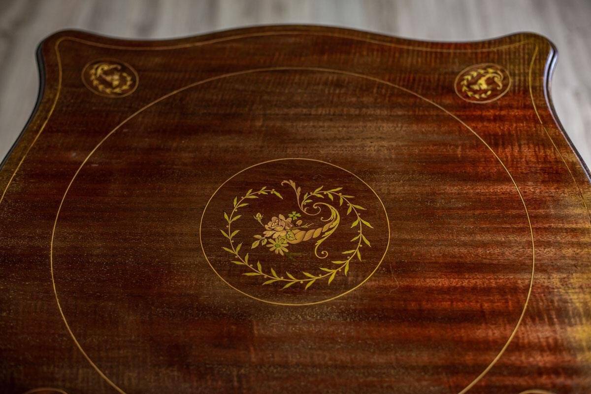 19th Century Inlaid Coffee Table, 1890s