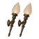 Pair of wall sconces, hands, louis xvi style - bronze petitot - 1