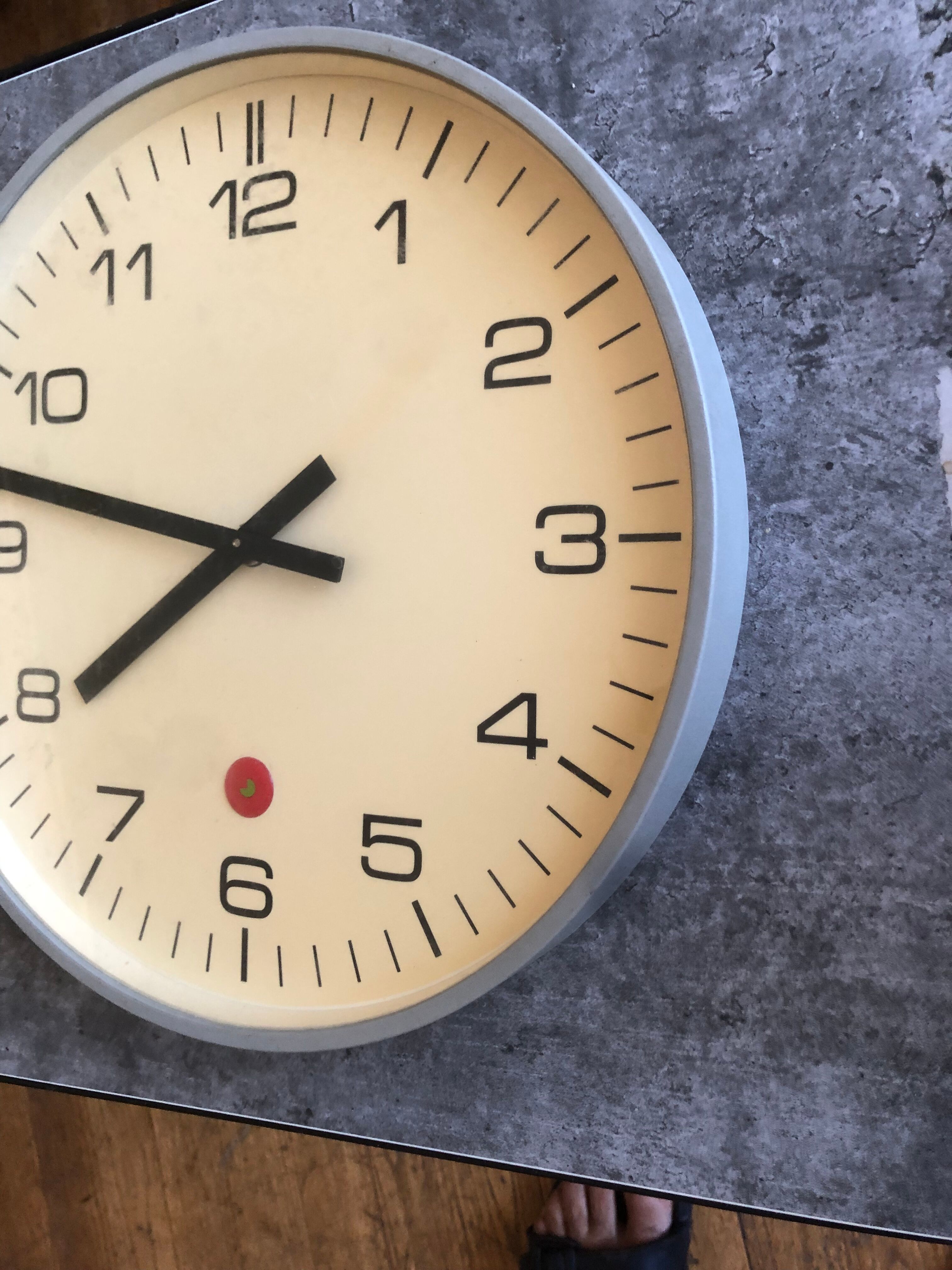 Vintage industrial clock bodet gorgy timing