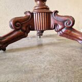 Pedestal table - In mahogany and mahogany veneer - Restoration Period (circa 1820-1830)