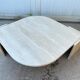Large marble travertine coffee table in the shape of an eye from Roche Bobois vintage 70s