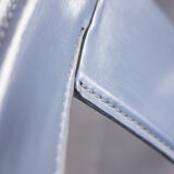 Set of 4 leather chairs and laywood from the 1980s vintage modern