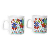 pair of Kiln Craft mugs, English pottery, Staffordshire, Made in England, vintage