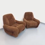 Pair of vintage corduroy armchairs from the 70s