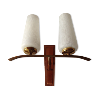 Sconce in brass and glass 1960