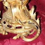 Clock, cartel in gilded bronze. Louis XV