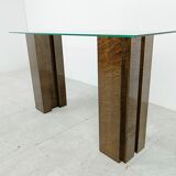 Vintage burl wood console, 1980s