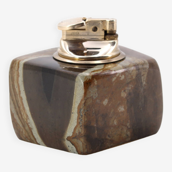 Brown Jasper table lighter, 1970s