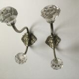 Pair of patères tip diamond shape