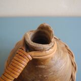 old stoneware bottle wicker vintage decoration stoneware bottle wicker