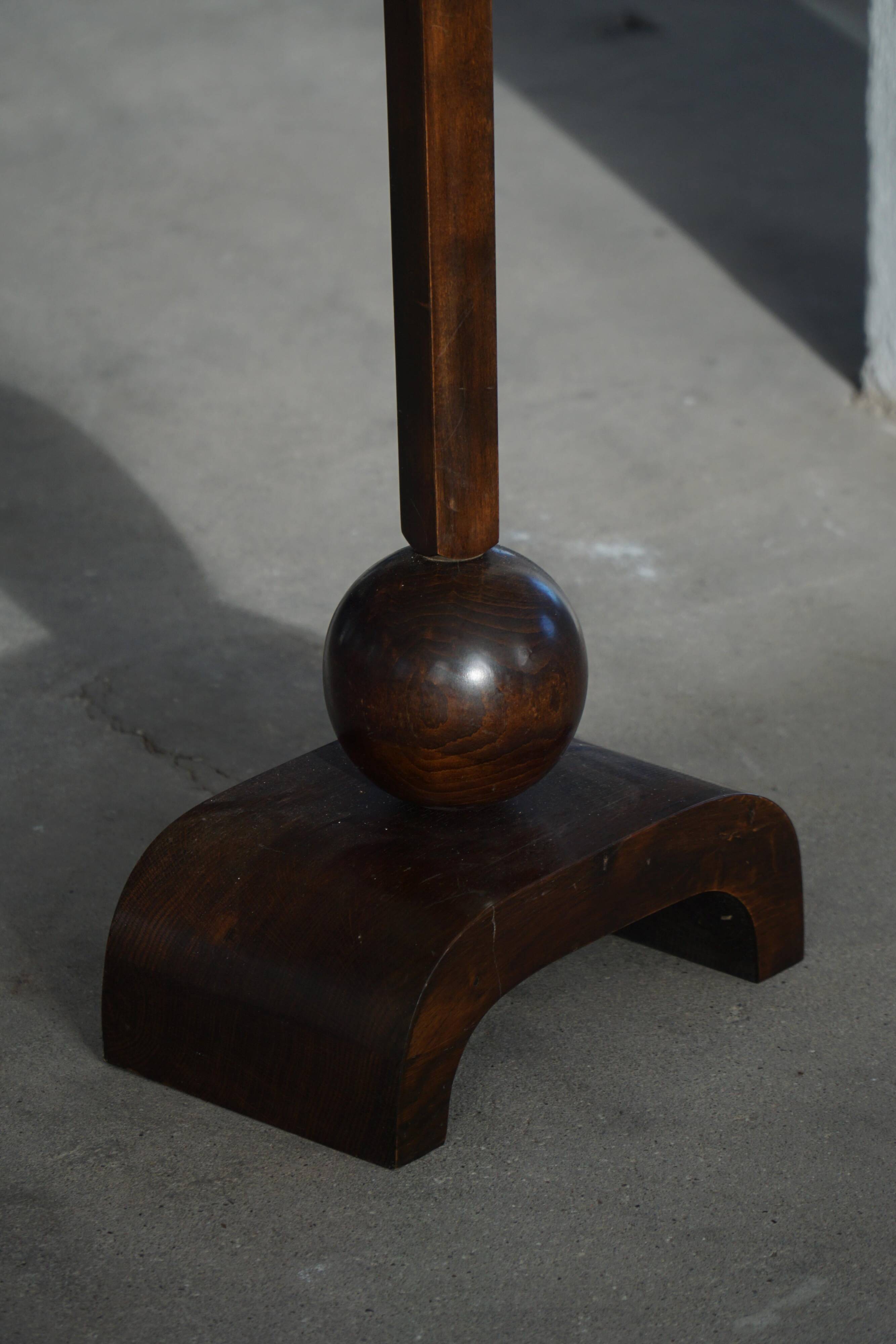 Scandinavian Funkis floor lamp with original shade, Denmark, Art Deco, 1930s