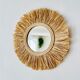 Miroir rond rotin paille, 45 cm