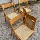 Chaises Pliantes Habitat Vintage en Rotin et Rotin, 1980s, Set de 4