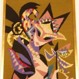 Framed tapestry J.C Duprez colombine