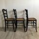 Suite of 3 chairs - late 19th - stamp F.Carton