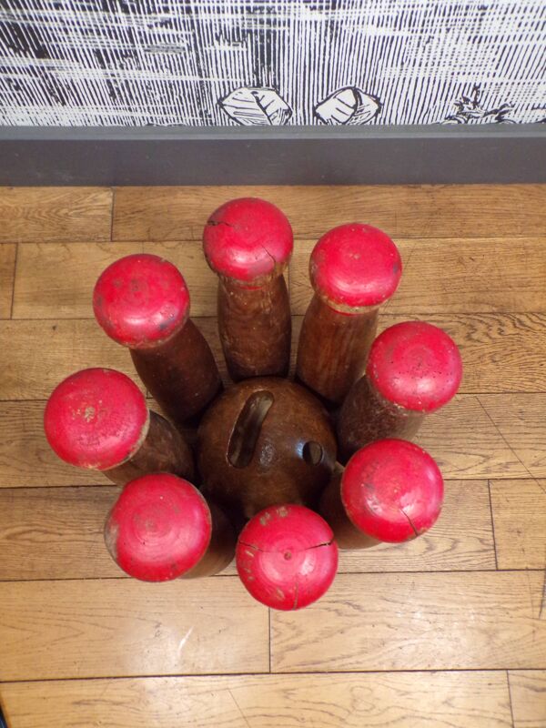 Jeu de bowling 1900 en bois