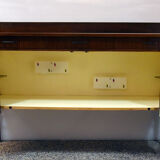Mid-century decorated sideboard with internal lighting by Società Italiana Compensati Curvati