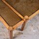 Cane and smoked glass coffee table, France, 1980.