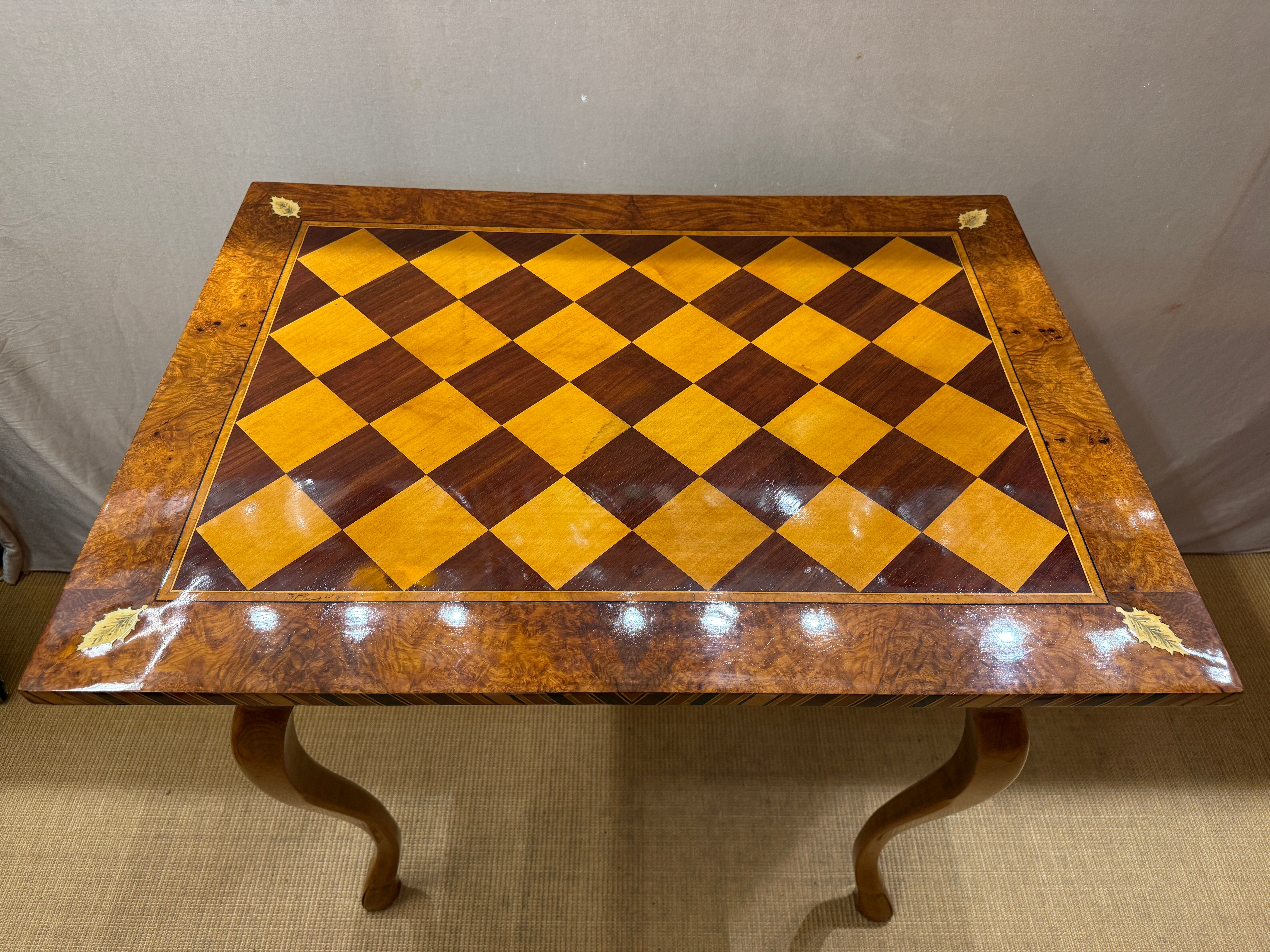 Baroque Side Table with Marquetry Chess Board Top, circa 1720