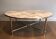 Neoclassical Oval Coffee Table in Brass and Carrara Marble, Janse House