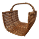 Log basket, woven wicker