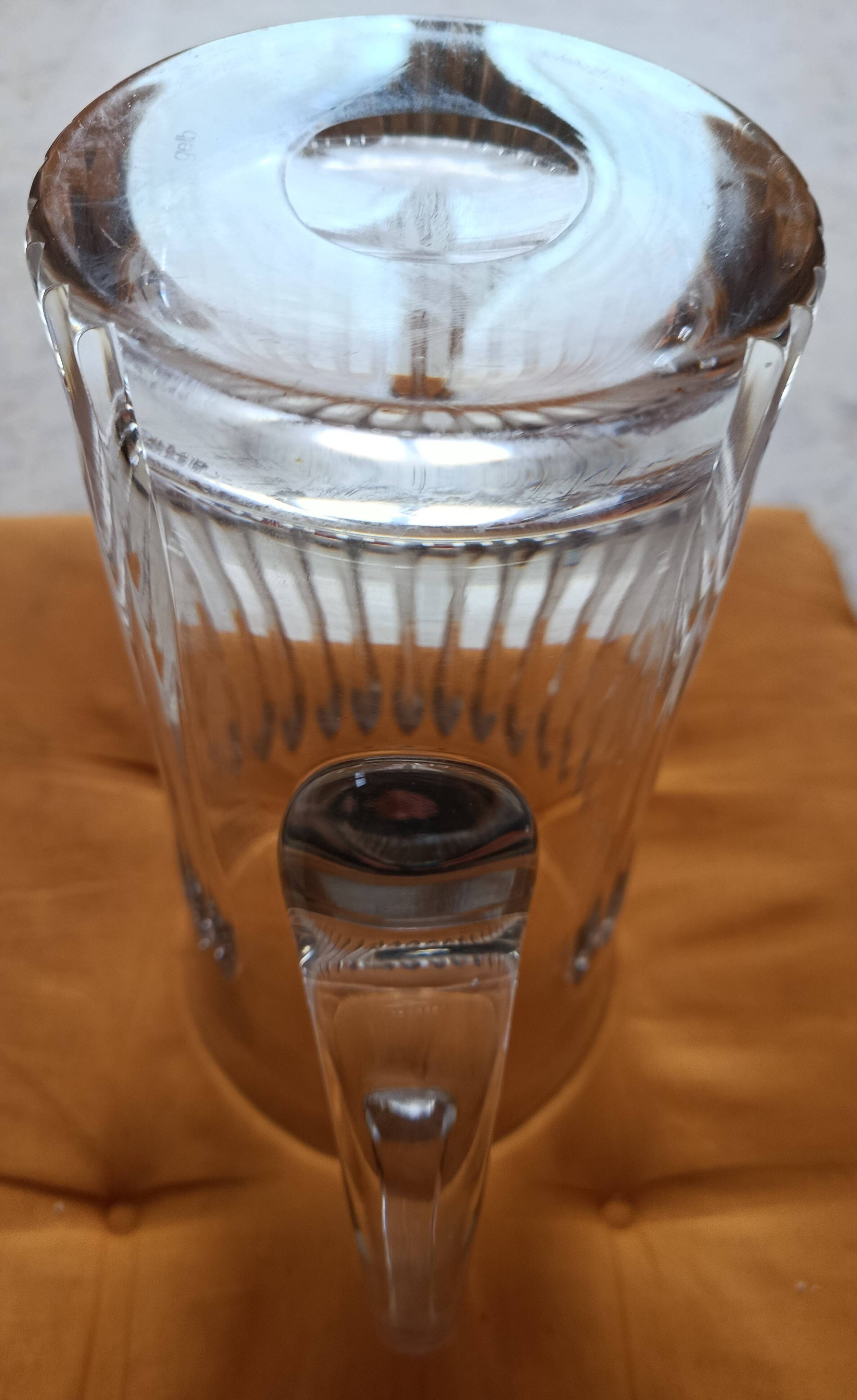 Crystal carafe grooves brand alexandre gelb foret en brie boussu belgium