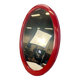 Miroir vintage de l'ère spatiale en rouge orange