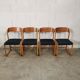 Lot de 4 chaises Baumann Traineau retapissées